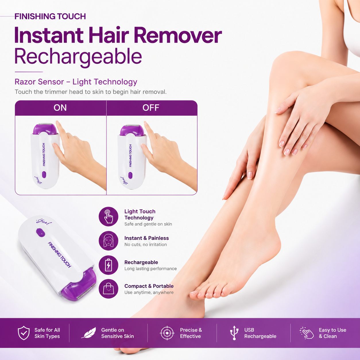 Finishing Touch Instant Hair Remover Rechargeable