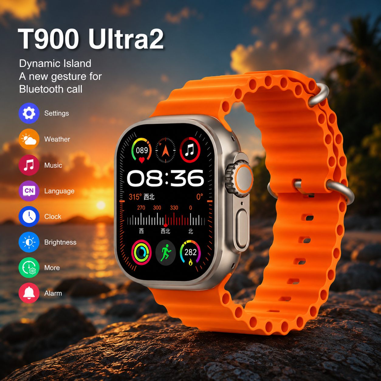 T900 Ultra 2 Smart Watch – Bluetooth Calling, 2.19" Full Display, Wireless Charging, Smart Health Features