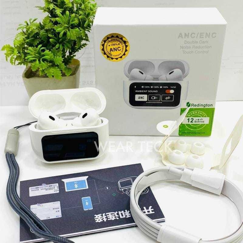 A9 Pro AirPods Smart Touchscreen Display ANC+ ENC Wireless Earbuds