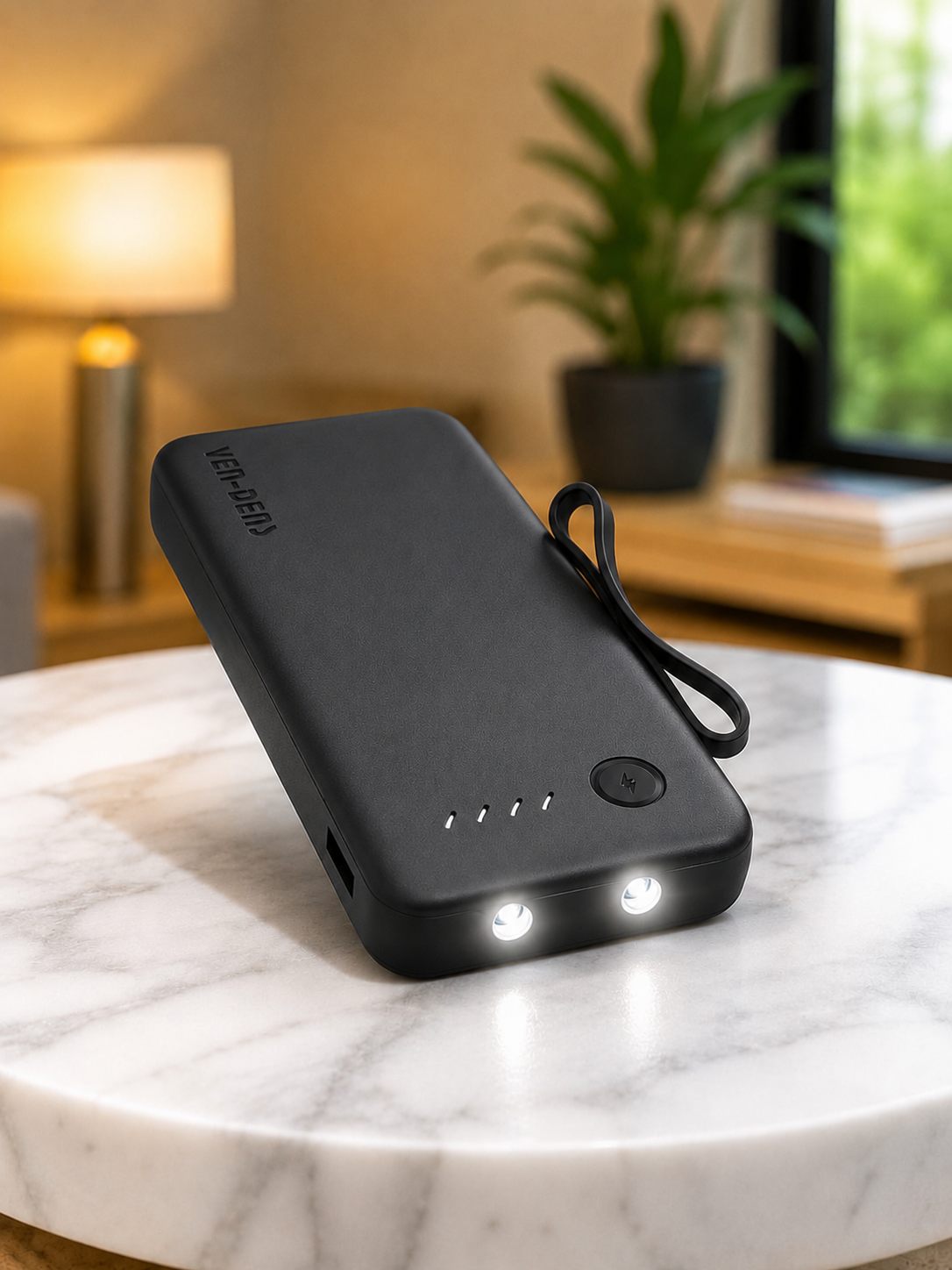 Ven‌ Dens 20000mAh Genuine Power Bank with Built-in Cable