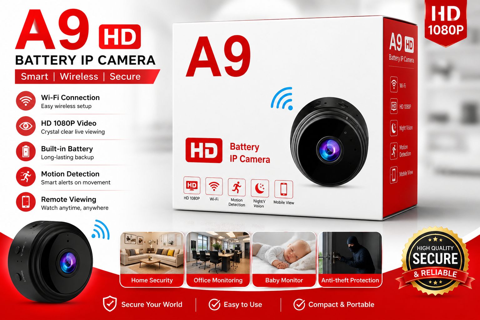 A9 Mini WiFi Battery IP Camera